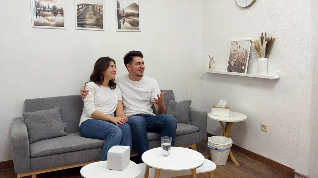 Pareja en una sesión de terapia